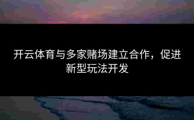 开云体育与多家赌场建立合作，促进新型玩法开发