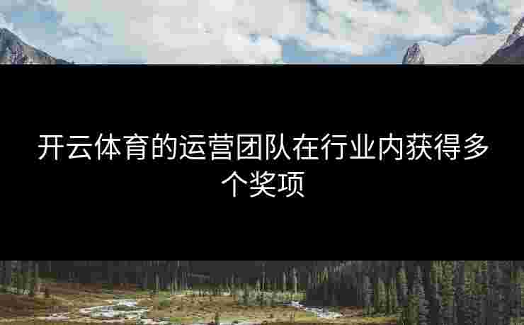 开云体育的运营团队在行业内获得多个奖项