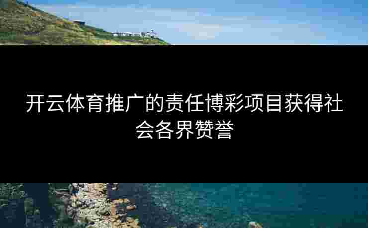 开云体育推广的责任博彩项目获得社会各界赞誉