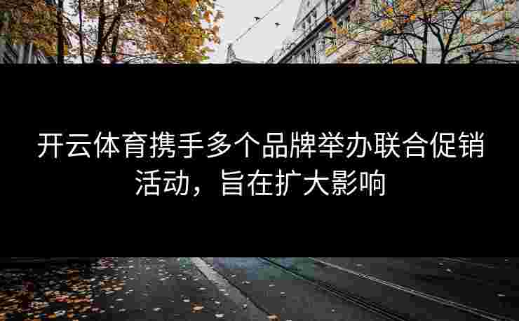 开云体育携手多个品牌举办联合促销活动，旨在扩大影响