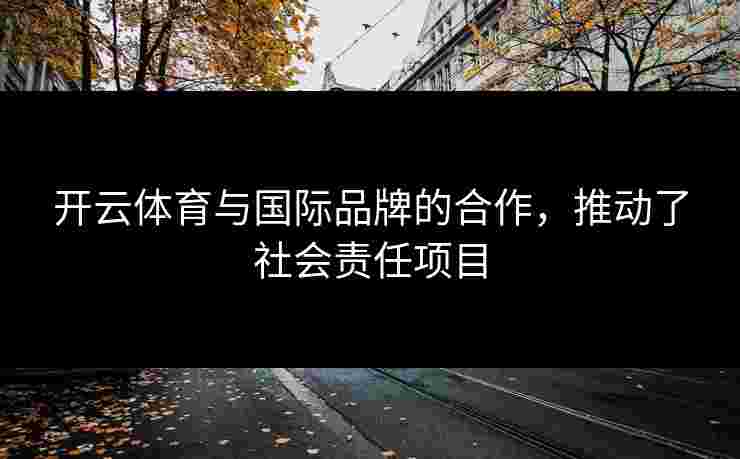 开云体育与国际品牌的合作，推动了社会责任项目